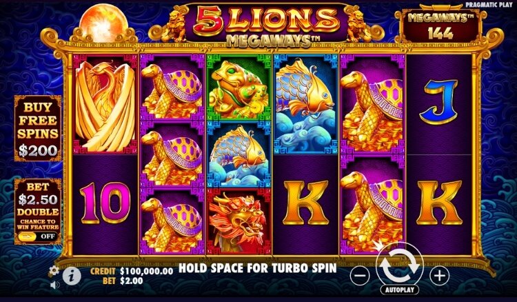 5 Lions Megaways slot
