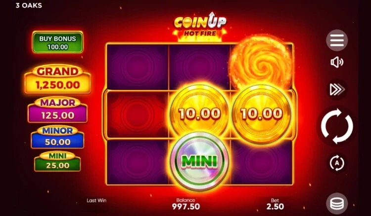 Coin Up Hot Fire 3x3 slot game
