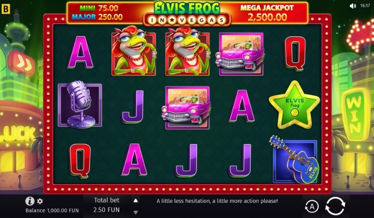 Elvis Frog in Vegas slot game