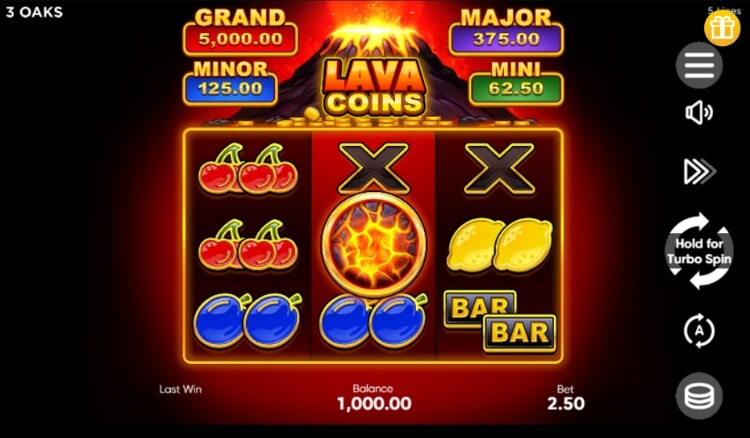 Lava Coins Hold and Win slot