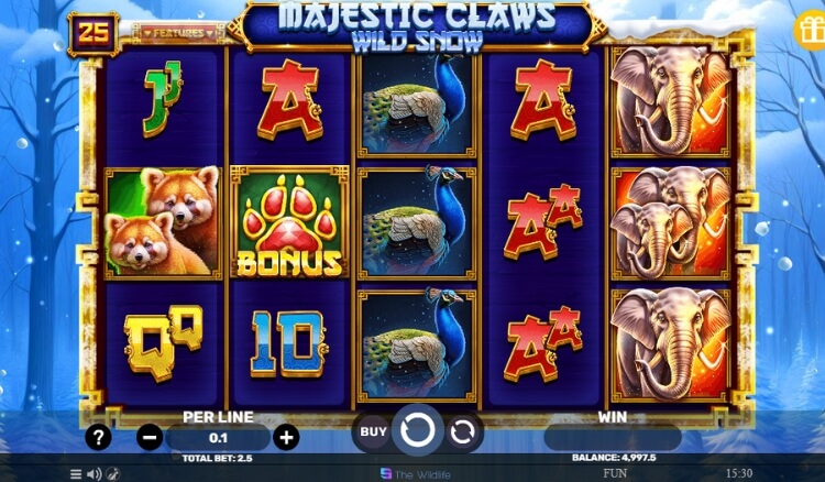 Majestic Claws Wild Snow slot game