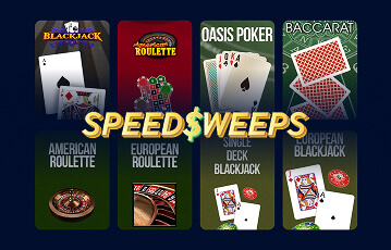 speedsweeps casino games table