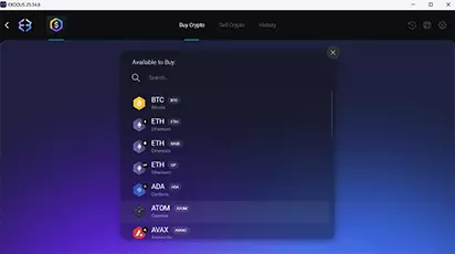 choose the cryptocurrency you want to purchase